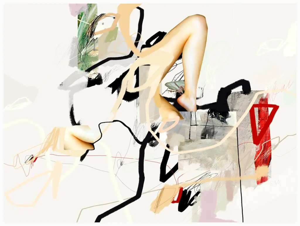 With One Leg On The Other Side (124 x 94 cm) © Sander Steins