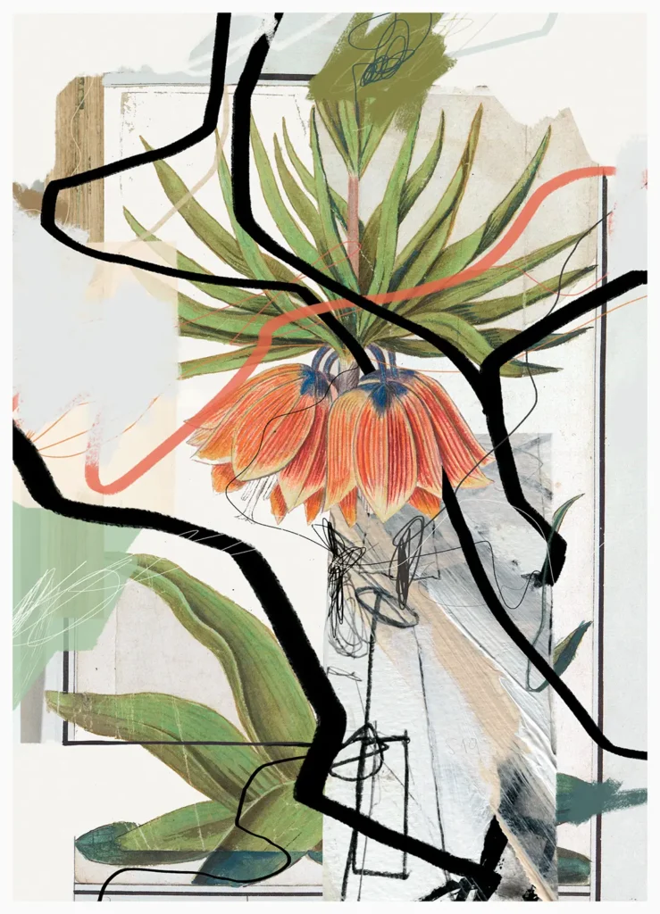 Into The Tropics Orange (54 x 74 cm) © Sander Steins